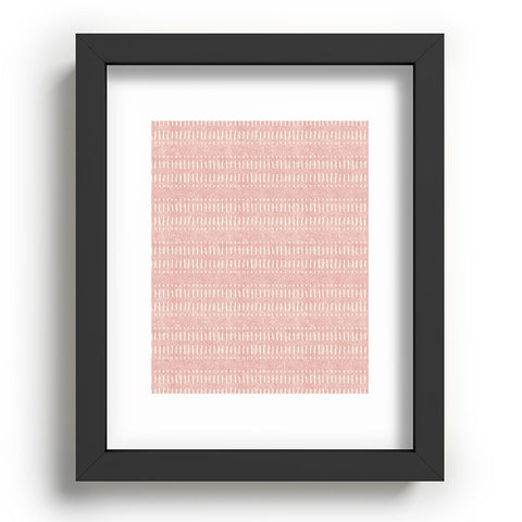 Little Arrow Design Co dash dot stripes pink Recessed Framing Rectangle