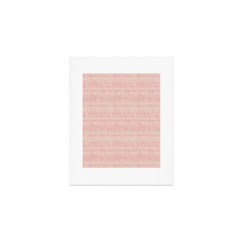 Little Arrow Design Co dash dot stripes pink Art Print
