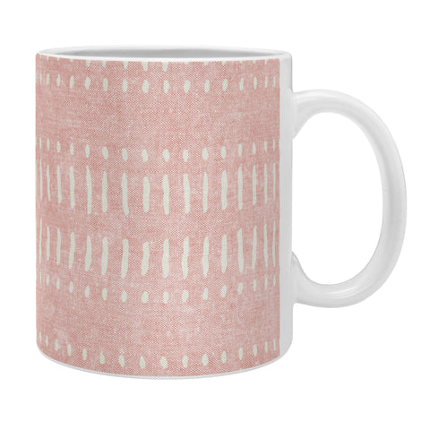 Little Arrow Design Co dash dot stripes pink Coffee Mug