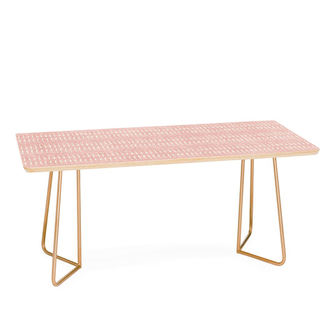 Little Arrow Design Co dash dot stripes pink Coffee Table