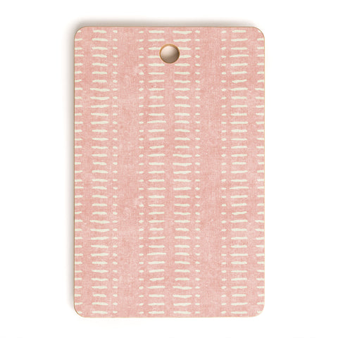 Little Arrow Design Co dash dot stripes pink Cutting Board Rectangle