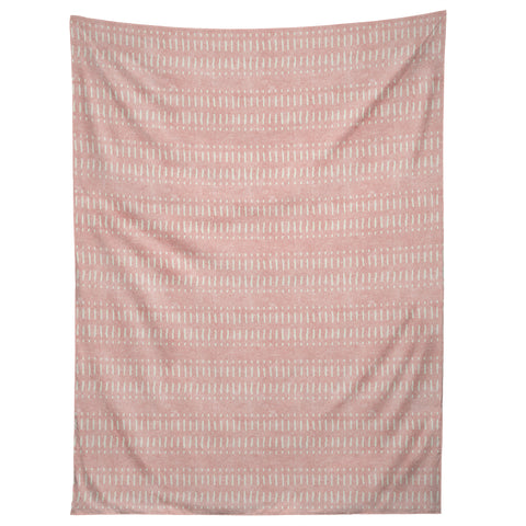 Little Arrow Design Co dash dot stripes pink Tapestry