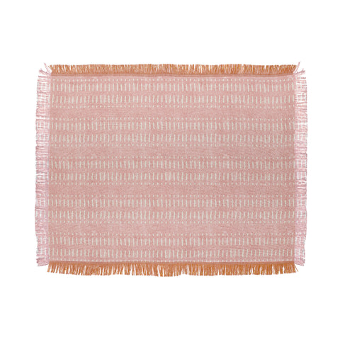 Little Arrow Design Co dash dot stripes pink Throw Blanket