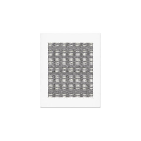 Little Arrow Design Co dash dot stripes stone Art Print
