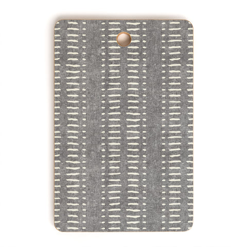 Little Arrow Design Co dash dot stripes stone Cutting Board Rectangle