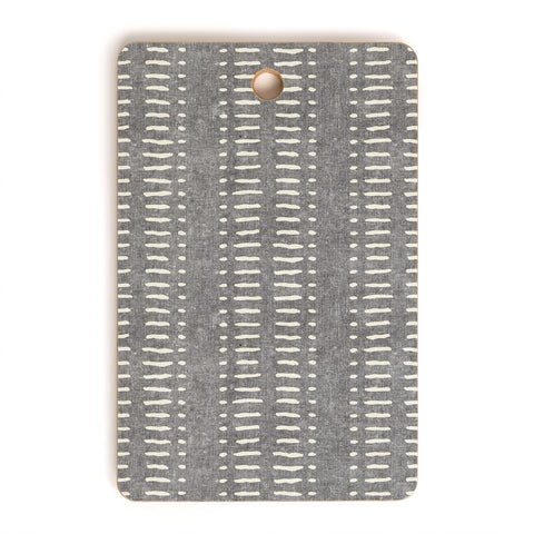 Little Arrow Design Co dash dot stripes stone Cutting Board Rectangle