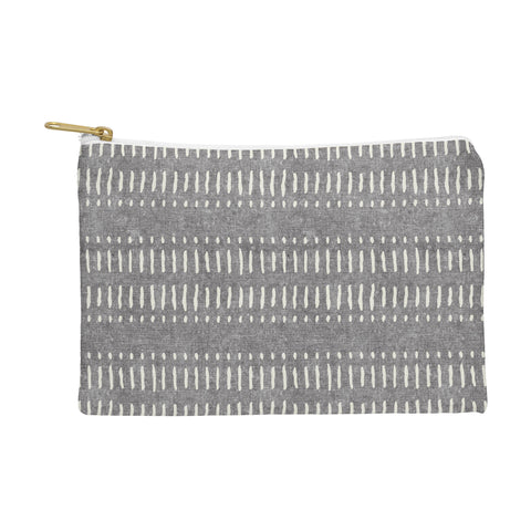 Little Arrow Design Co dash dot stripes stone Pouch