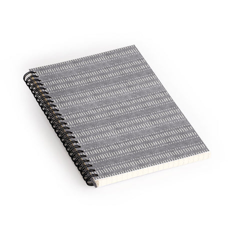 Little Arrow Design Co dash dot stripes stone Spiral Notebook