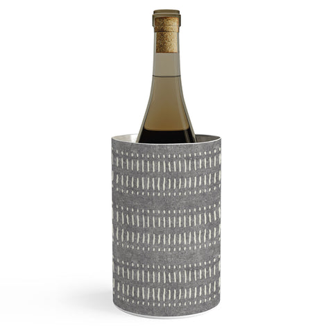 Little Arrow Design Co dash dot stripes stone Wine Chiller