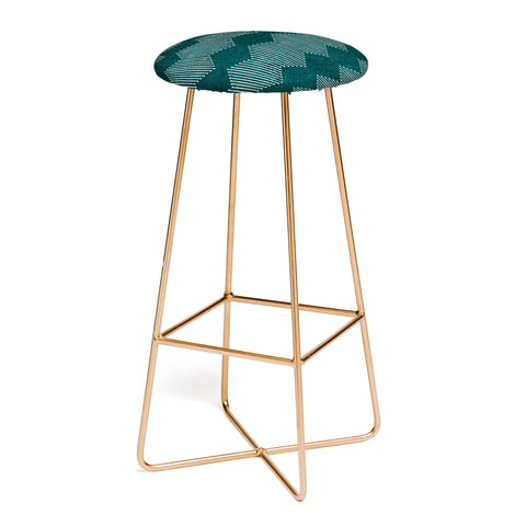 Little Arrow Design Co diamond mud cloth dark teal Bar Stool
