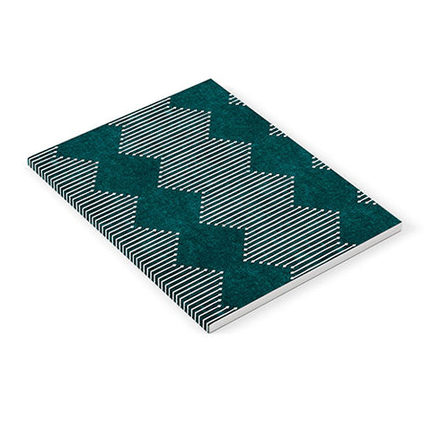 Little Arrow Design Co diamond mud cloth dark teal Notebook