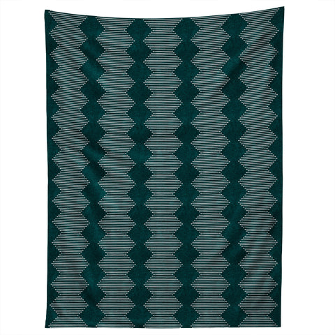 Little Arrow Design Co diamond mud cloth dark teal Tapestry