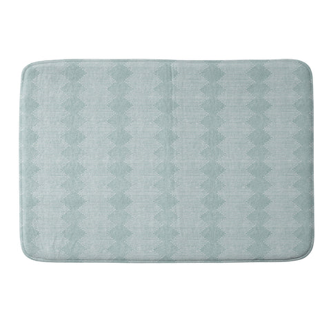 Little Arrow Design Co diamond mud cloth dusty blue Memory Foam Bath Mat