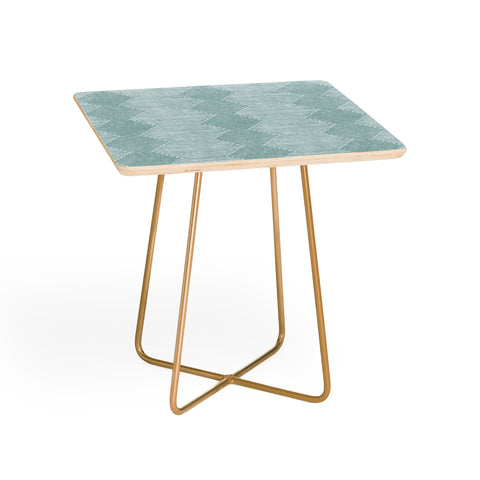 Little Arrow Design Co diamond mud cloth dusty blue Side Table