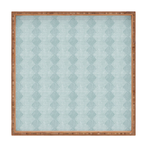 Little Arrow Design Co diamond mud cloth dusty blue Square Tray
