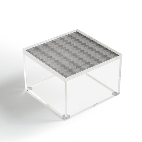 Little Arrow Design Co diamond mud cloth gray Acrylic Box