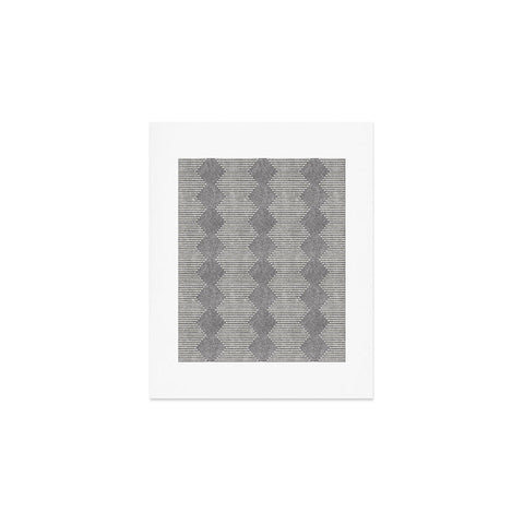 Little Arrow Design Co diamond mud cloth gray Art Print