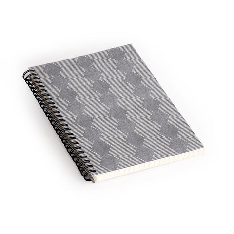 Little Arrow Design Co diamond mud cloth gray Spiral Notebook