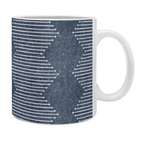 Little Arrow Design Co diamond mud cloth navy Coffee Mug