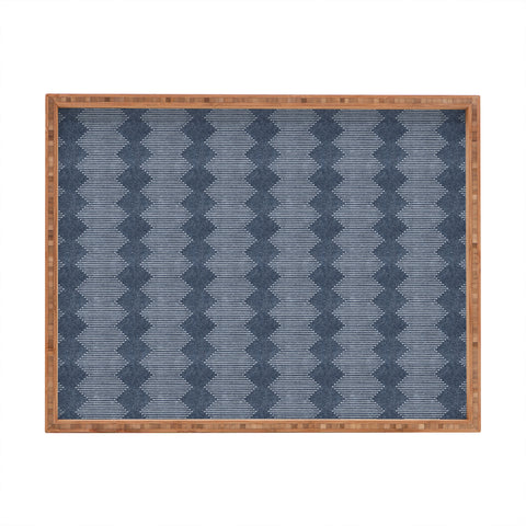 Little Arrow Design Co diamond mud cloth navy Rectangular Tray