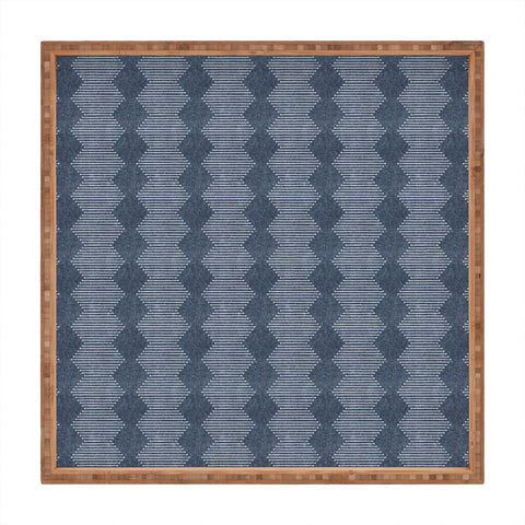 Little Arrow Design Co diamond mud cloth navy Square Tray