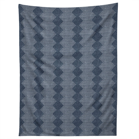 Little Arrow Design Co diamond mud cloth navy Tapestry