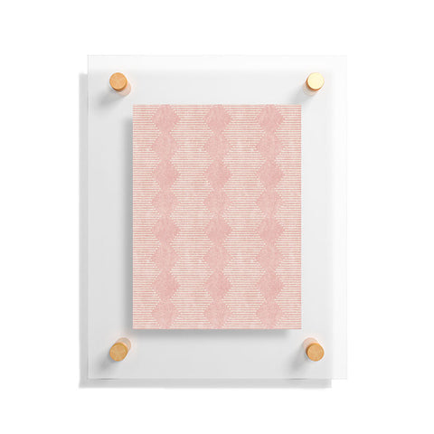 Little Arrow Design Co diamond mud cloth pink Floating Acrylic Print