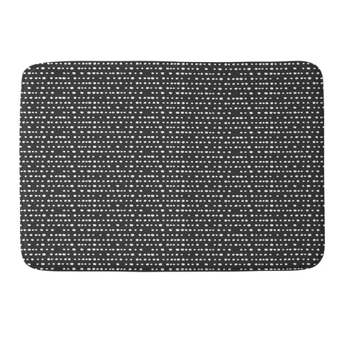 Little Arrow Design Co dotty stripes neutral Memory Foam Bath Mat