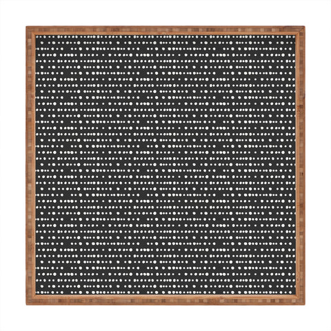 Little Arrow Design Co dotty stripes neutral Square Tray