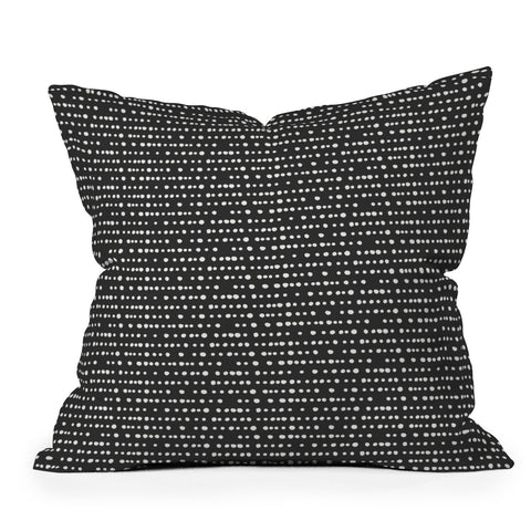 Little Arrow Design Co dotty stripes neutral Throw Pillow