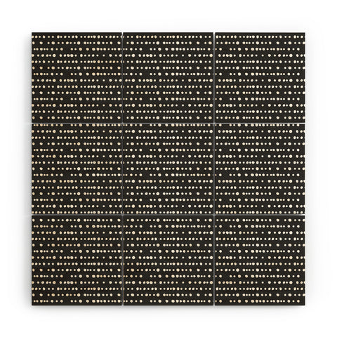 Little Arrow Design Co dotty stripes neutral Wood Wall Mural