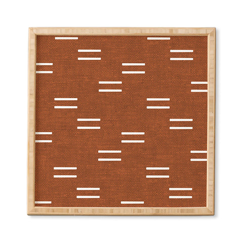 Little Arrow Design Co double dash burnt orange Framed Wall Art