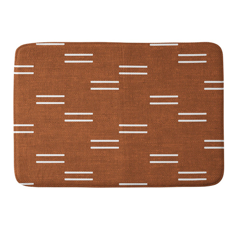 Little Arrow Design Co double dash burnt orange Memory Foam Bath Mat