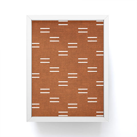 Little Arrow Design Co double dash burnt orange Framed Mini Art Print