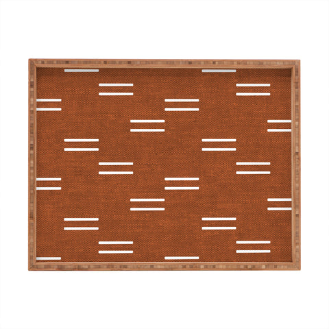 Little Arrow Design Co double dash burnt orange Rectangular Tray