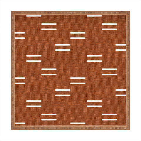 Little Arrow Design Co double dash burnt orange Square Tray