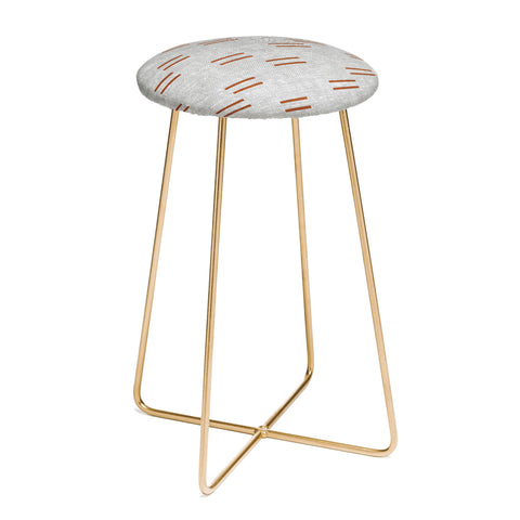 Little Arrow Design Co double dash rust on greige Counter Stool