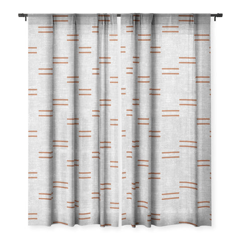 Little Arrow Design Co double dash rust on greige Sheer Non Repeat