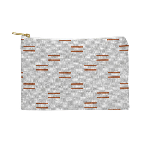 Little Arrow Design Co double dash rust on greige Pouch