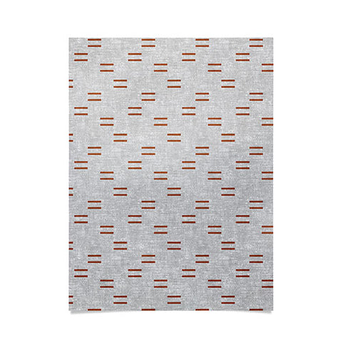 Little Arrow Design Co double dash rust on greige Poster