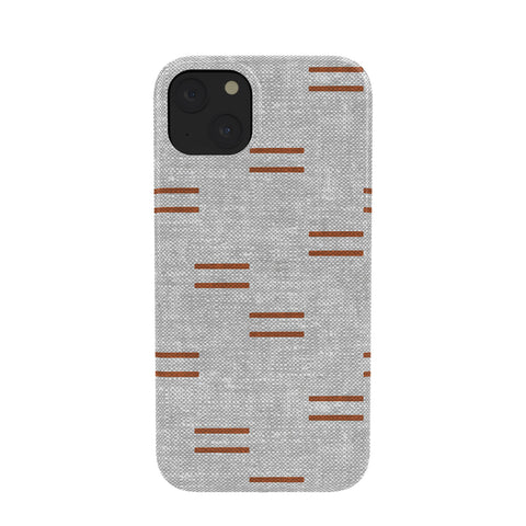 Little Arrow Design Co double dash rust on greige Phone Case
