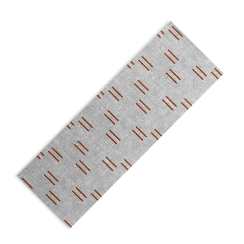 Little Arrow Design Co double dash rust on greige Yoga Mat