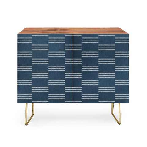 Little Arrow Design Co ella triple stripe blue Credenza