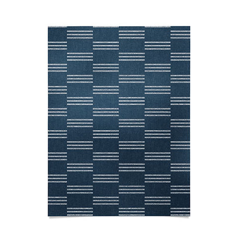 Little Arrow Design Co ella triple stripe blue Poster