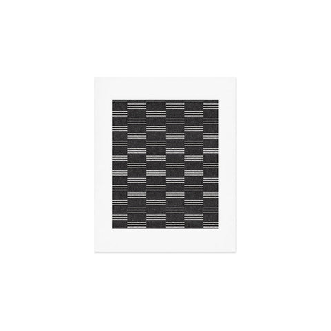 Little Arrow Design Co ella triple stripe charcoal Art Print