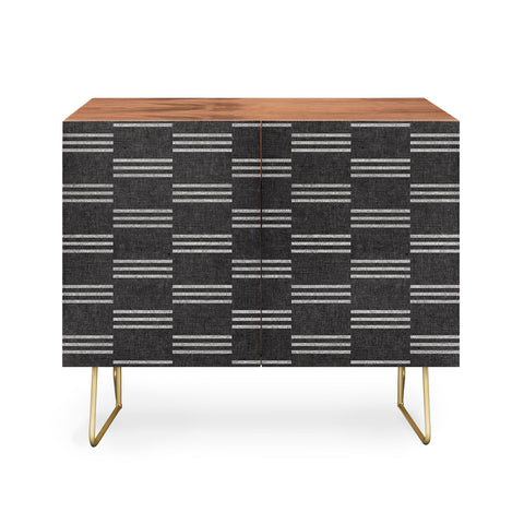 Little Arrow Design Co ella triple stripe charcoal Credenza