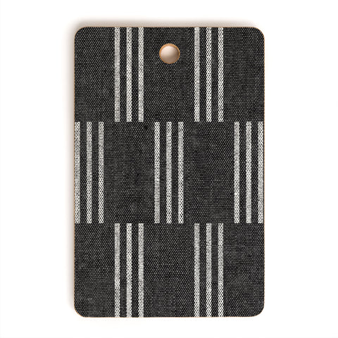 Little Arrow Design Co ella triple stripe charcoal Cutting Board Rectangle