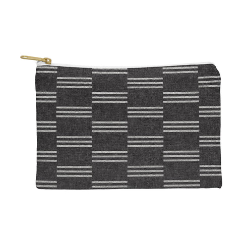 Little Arrow Design Co ella triple stripe charcoal Pouch