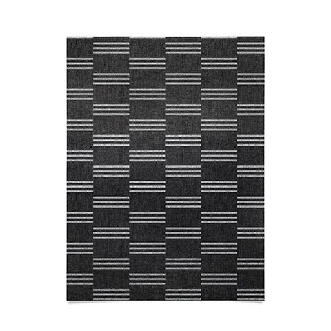 Little Arrow Design Co ella triple stripe charcoal Poster
