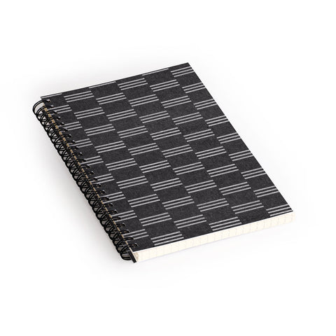 Little Arrow Design Co ella triple stripe charcoal Spiral Notebook